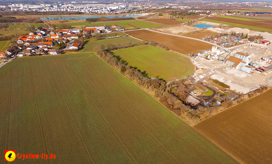 07.02.2023 - Luftbilder von dem Quetschwerk in Gronsdorf bei Haar